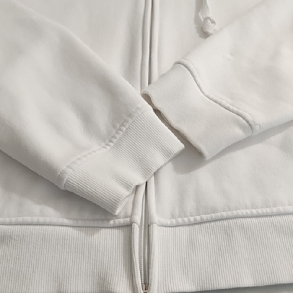 White Zip-Up Hoodie Sweat Shirt Jacket Carnival Cruisewear - Picture 6 of 14